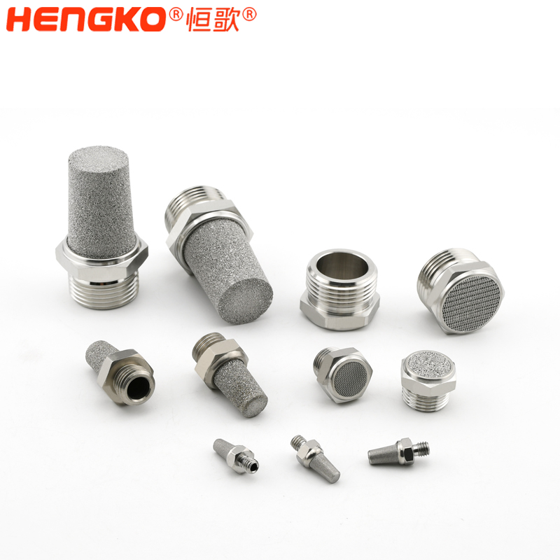 燒結多孔可調(diào)螺紋氣動消聲器空氣流速控制器 